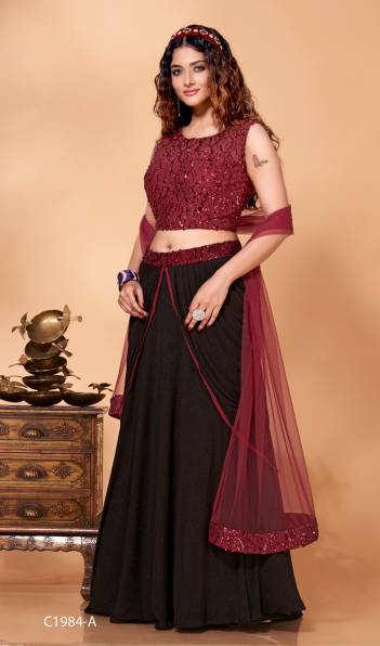 Dn 1984C By Amoha Designer Partywear Readymade Lehenga Choli Collection